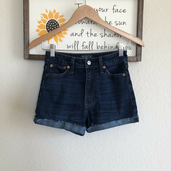 Abercrombie & Fitch Pants - Abercrombie & Fitch High Rise Jean Shorts Cuffed